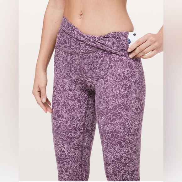 lululemon athletica Pants - Lululemon Align Pant 21” Arabesque Antoinette Smoky Quartz Size 2